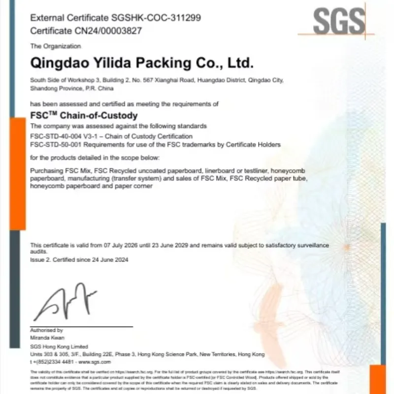 Spoločnosť Qingdao Yilida Packaging uskutočnila špeciálne školenie o systéme riadenia dodávateľského a dopytového reťazca FSC.
